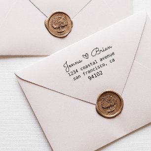 Handwritten Wedding Heart Return Address Stamp