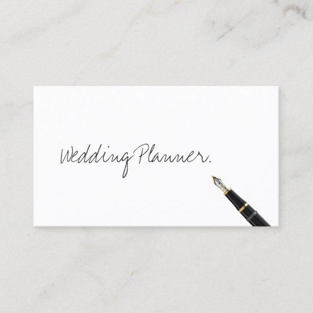 Handwritten Wedding Planner Business Card (Front)