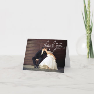HANDWRITTEN Wedding Thank You Photo Card