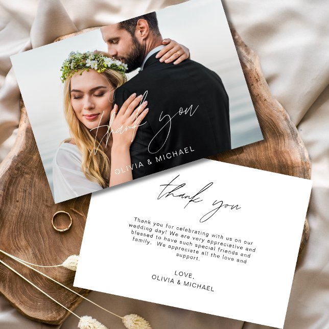 Handwritten Wedding Thank You Photo Minimalist (Creator Uploaded)