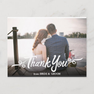 Handwritten Wedding Thank You Postcard