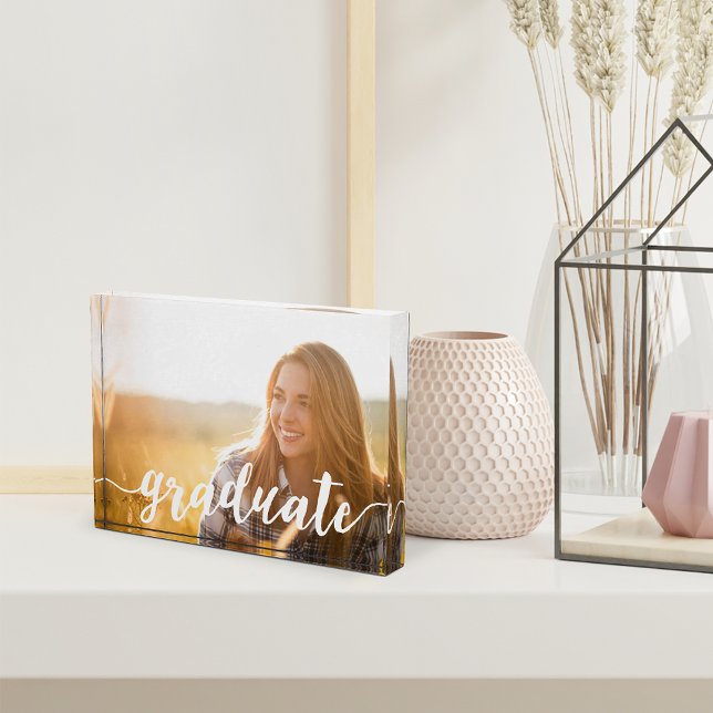 Handwritten White | Graduation Photo Block (Creator Uploaded)