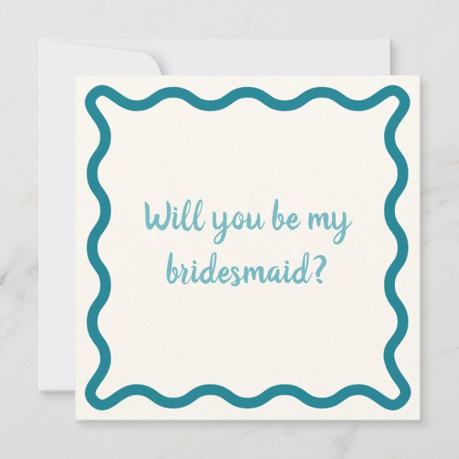 Handwritten "Will you be my bridesmaid?" Proposal Invitation (Front)