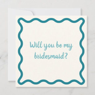 Handwritten "Will you be my bridesmaid?" Proposal Invitation