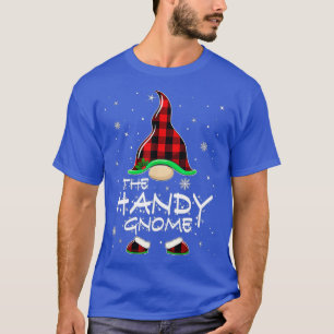Handy Gnome Buffalo Plaid Matching Family Christma T-Shirt