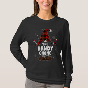 Handy Gnome Buffalo Plaid Matching Family Christma T-Shirt