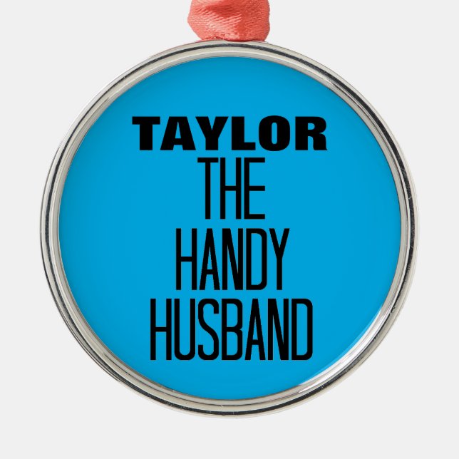 Handy Husband Metal Tree Decoration (Front)