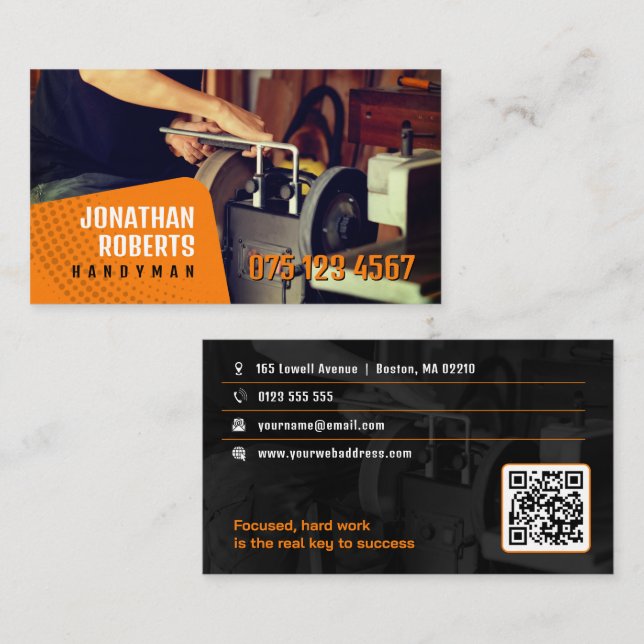 Handy Man | Construction | Contractor Business Card (Front/Back)