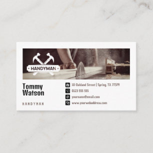 Handy Man   Construction   Contractor Business Card