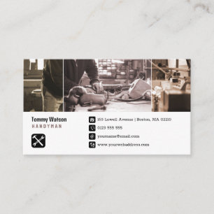 Handy Man Construction Contractor Business Card