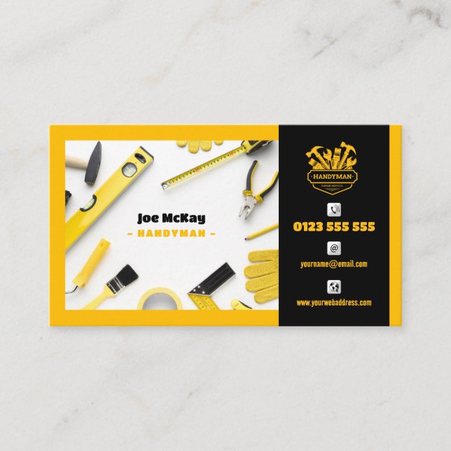 Handy Man | Construction | Contractor Business Card (Front)