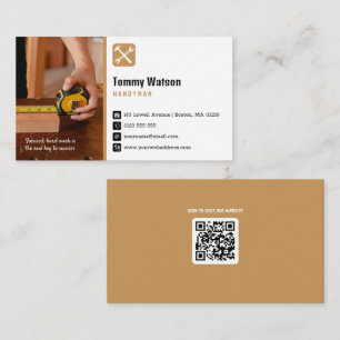 Handy Man Construction Contractor Business Card