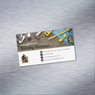 Handy Man | Construction | Contractor Magnetic Business Card