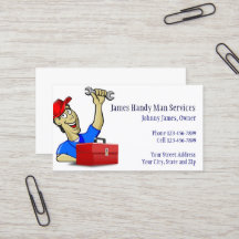 Handy Man Repair Man Contractor Business Card