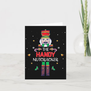 Handy Nutcracker Funny Christmas Family Matching O Card