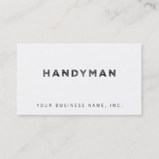 Handyman [Black Faux Letterpress Style] Business Card
