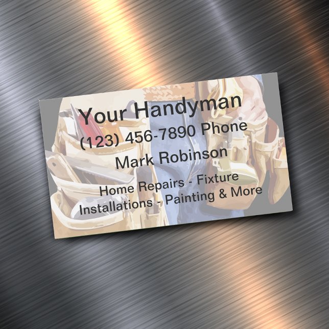 Handyman Business Card Magnets Handouts (Creator Uploaded)