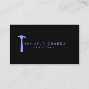 Handyman Business Card Simple Hammer Silhoutte