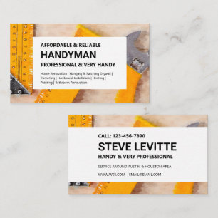 Handyman Business Card - Working Tools / Rulers