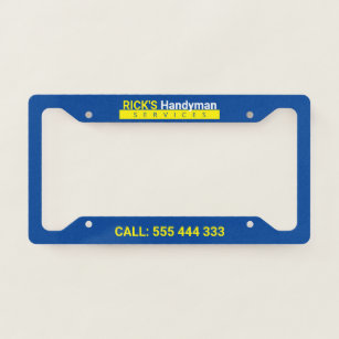 Handyman Business License Plate Frame