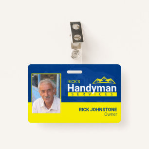 Handyman Business Metal Clip Badge - Home Business ID Badge