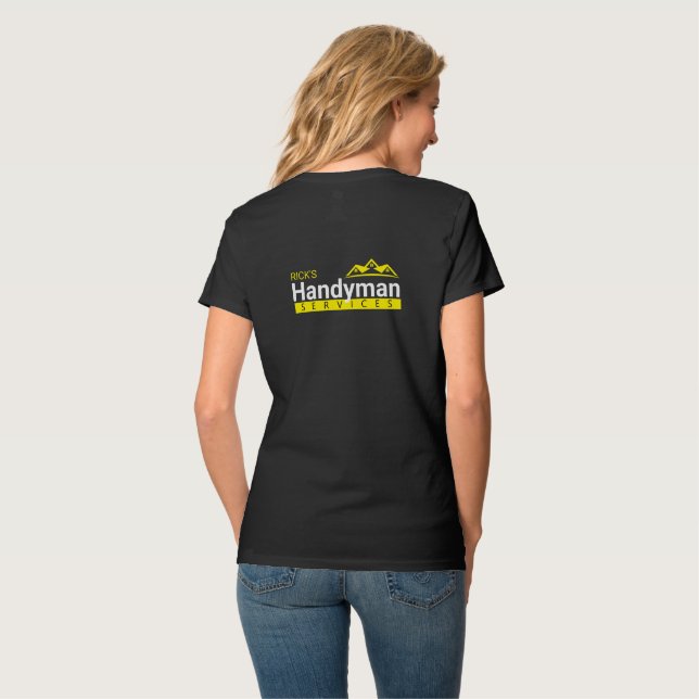 Handyman Business Womens Vneck - Home Business T-Shirt (Back Full)