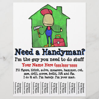 Handyman. Carpenter. Builder. Marketing flyer