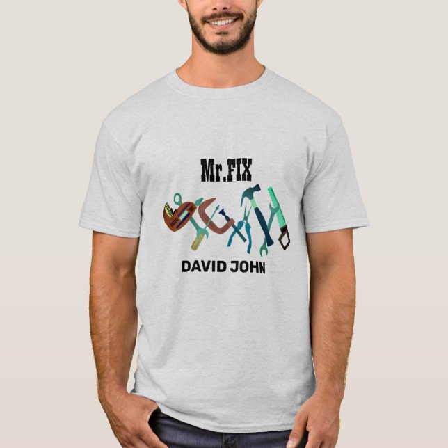 Handyman Carpenter Repairman Tools Construction T-Shirt (Front)