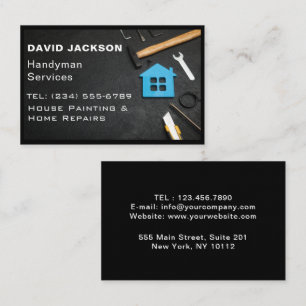 Handyman / Carpenter Tools Home Improvement Wood Business Card