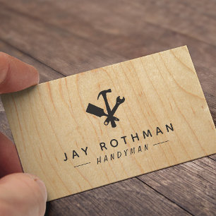 Handyman / Carpenter Tools Home Improvement Wood Business Card