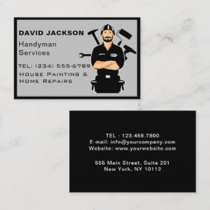 Handyman / Carpenter Tools Home Improvement Wood  Business Card