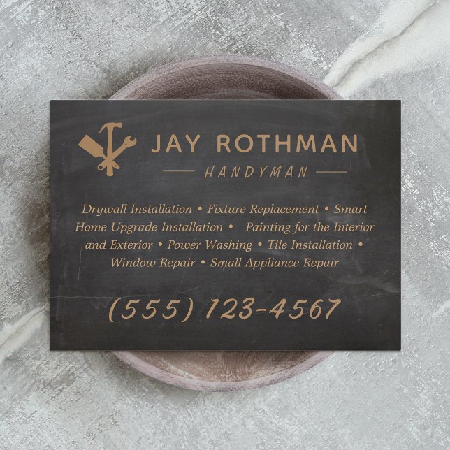 Handyman / Carpentry Tools Home Improvement Business Card (Creator Uploaded)