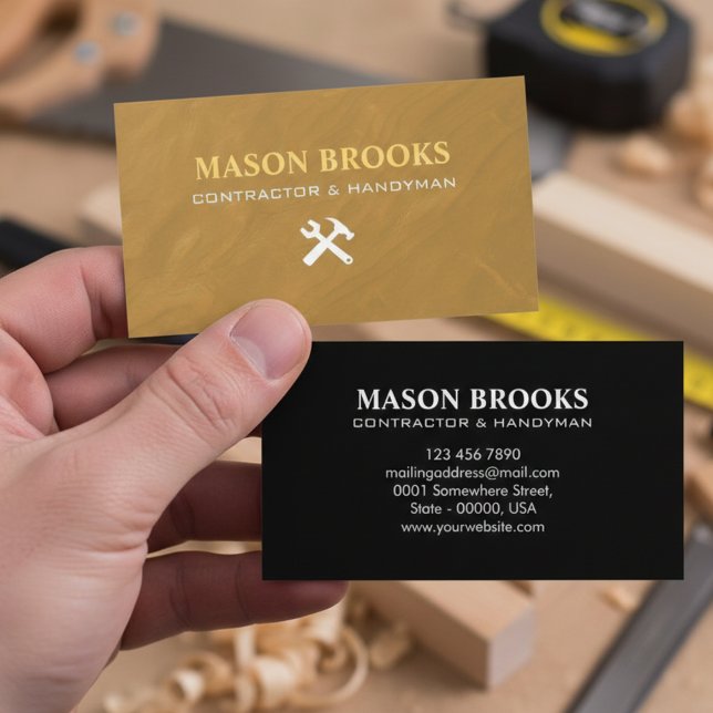 Handyman & Construction Branding Business Card (Creator Uploaded)