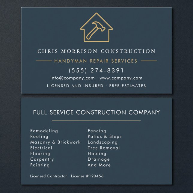 Handyman Construction  Business Card (Creator Uploaded)