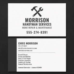 Handyman Construction Tools Professional Business Card