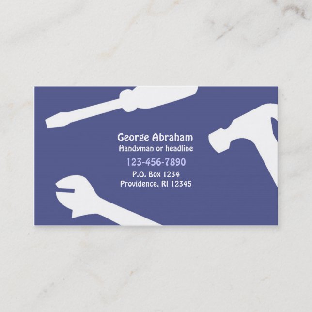 Handyman / Constructions Business Card (Front)