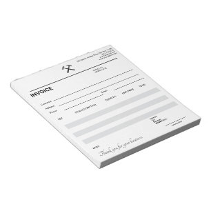 Handyman Contractor Rustic Wood Hammer Logo Notepad