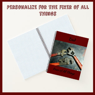 Handyman Fixer of All Things Red Handled Wrenches  Notebook