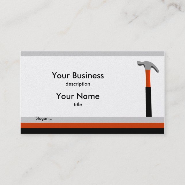 Handyman Hammer Business Card (Front)