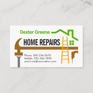 Handyman Hammer Home Repair Fix-It Business Card