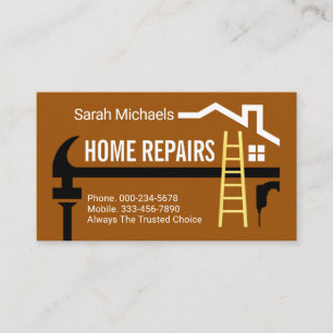 Handyman Hammer Home Repair Fix-It Business Card