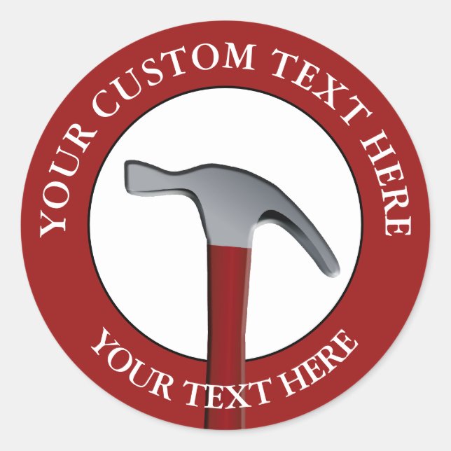 Handyman Hammer Icon1 1/2" Classic Round Sticker (Front)