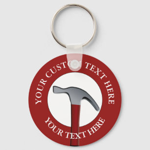 Handyman Hammer Icon Key Ring