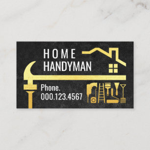 Handyman Hammer Roof Repair Fix-It Business Card