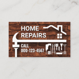 Handyman Hammer Roof Repair Fix-It Business Card