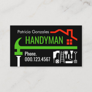 Handyman Hammer Roof Repair Fix-It Business Card