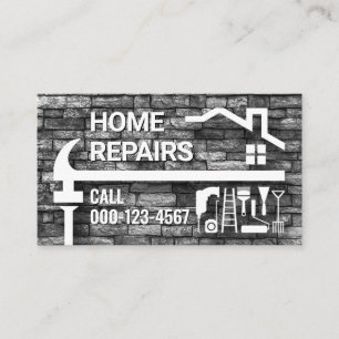 Handyman Hammer Roof Repair Fix-It Business Card