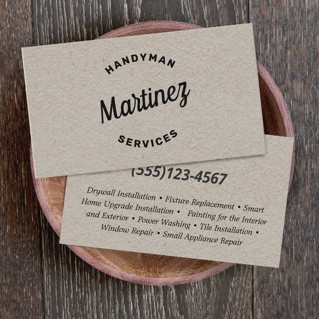 Handyman Home Improvement Business Card (Creator Uploaded)