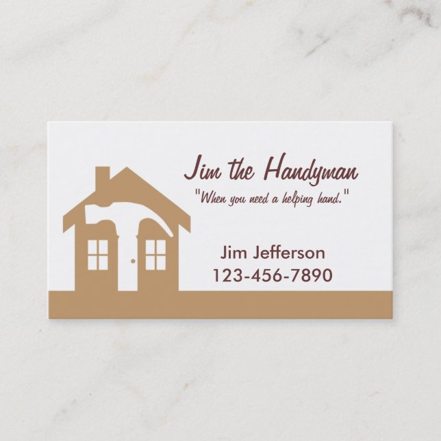 Handyman/Home Repair/ Brown Business Card (Front)