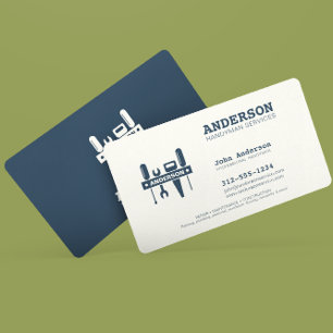 Handyman Home Repair Business Custom Indigo Blue Card
